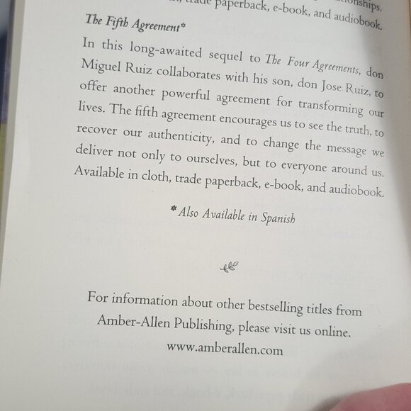 The Four Agreements A Practical Guide to Personal Freedom Wisdom Book Don Ruiz - Picture 16 of 16